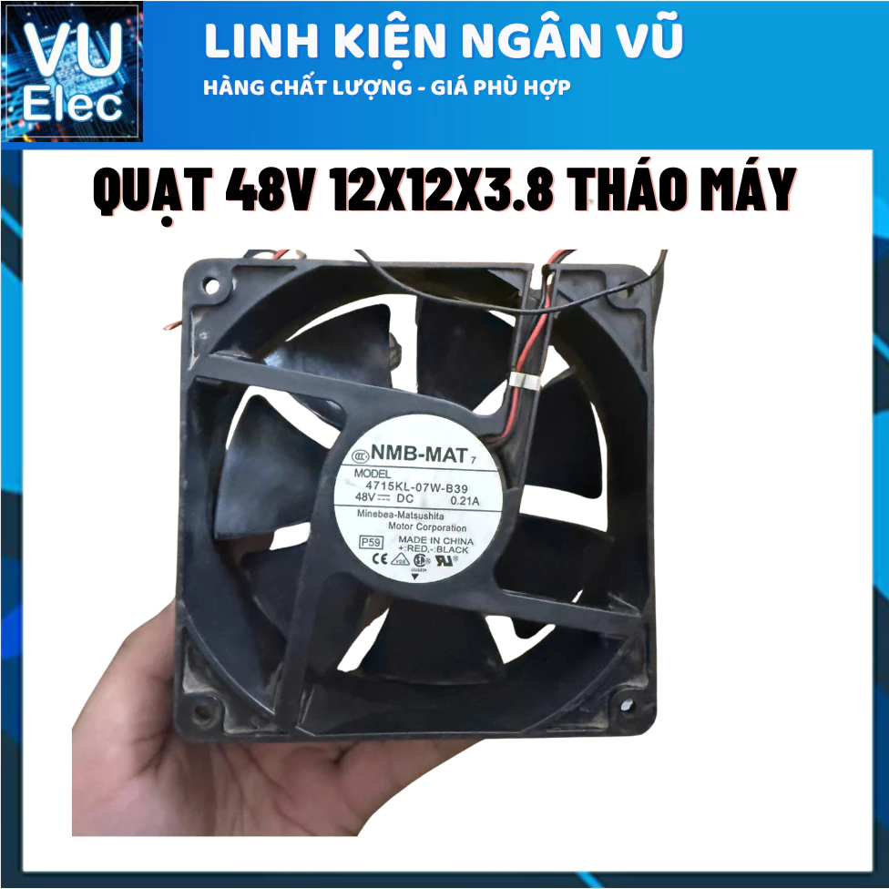Quạt DC 48V 0.23A 8CM - 12CM thổi sương cho bộ phun sương 10 mắt