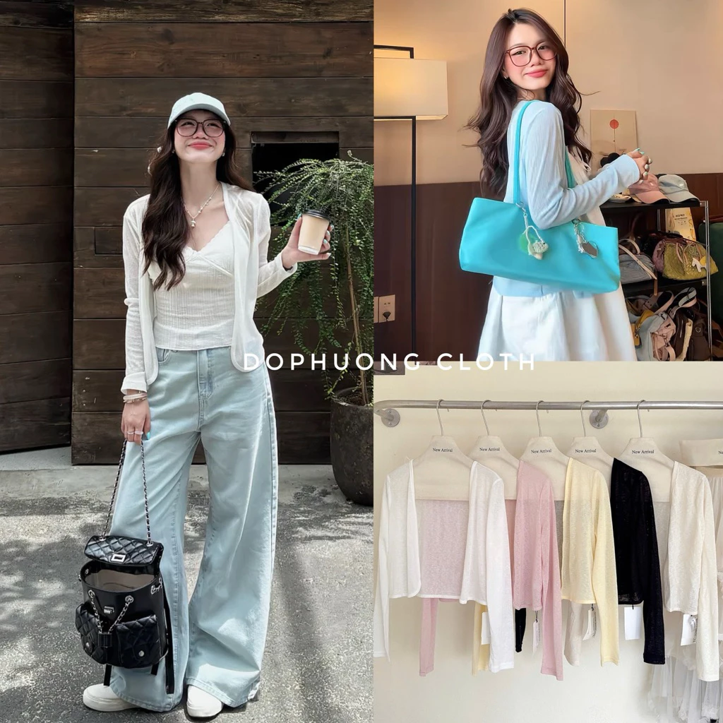 (Hàng đẹp video chính chủ - sẵn) Áo khoác ngoài - Áo cardigan nữ thun giấy mỏng dáng vát CONG tay dài AK203