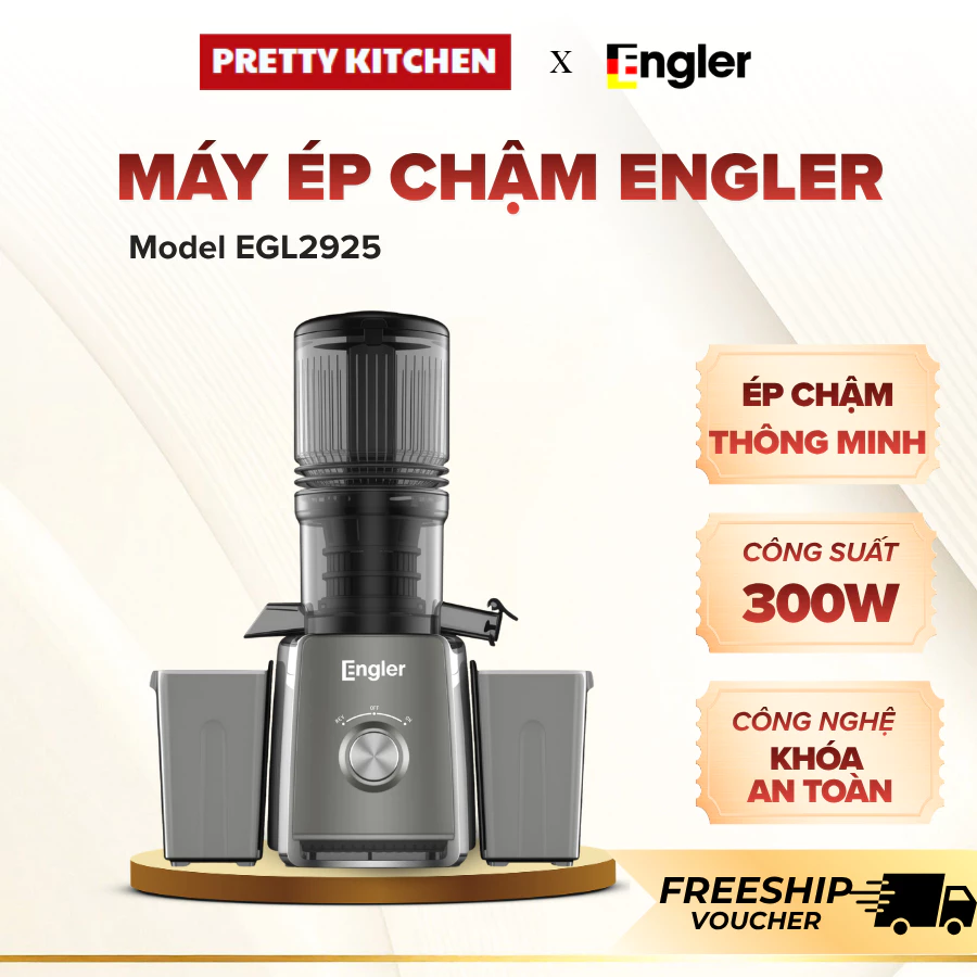 Máy Ép Chậm Engler EGL2925 Kiểu Dáng Hiện Đại Đẹp Mắt Sang Trọng, Tiết Kiệm Không Gian Bếp - Pretty Kitchen