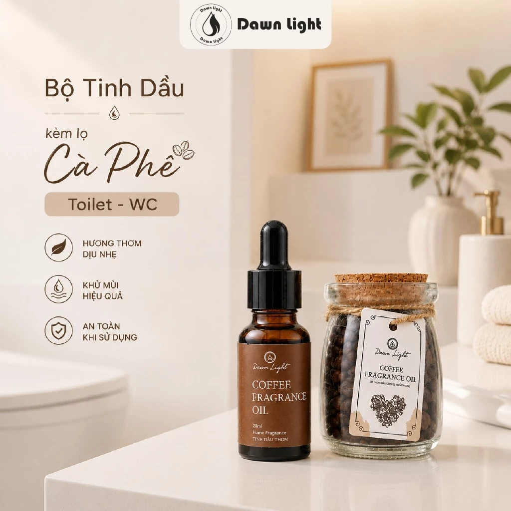 Bộ Tinh Dầu Khử Mùi Nhà Vệ Sinh Toilet Dawn Light BCFWC