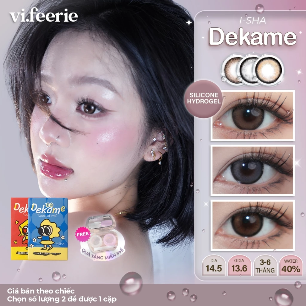 (I-SHA) Kính áp tròng (lens) giãn tròng 14.5mm 6 tháng DEKAME LOVE ME/ DEKAME LOOK AT ME Lens - Vi Feerie Lens
