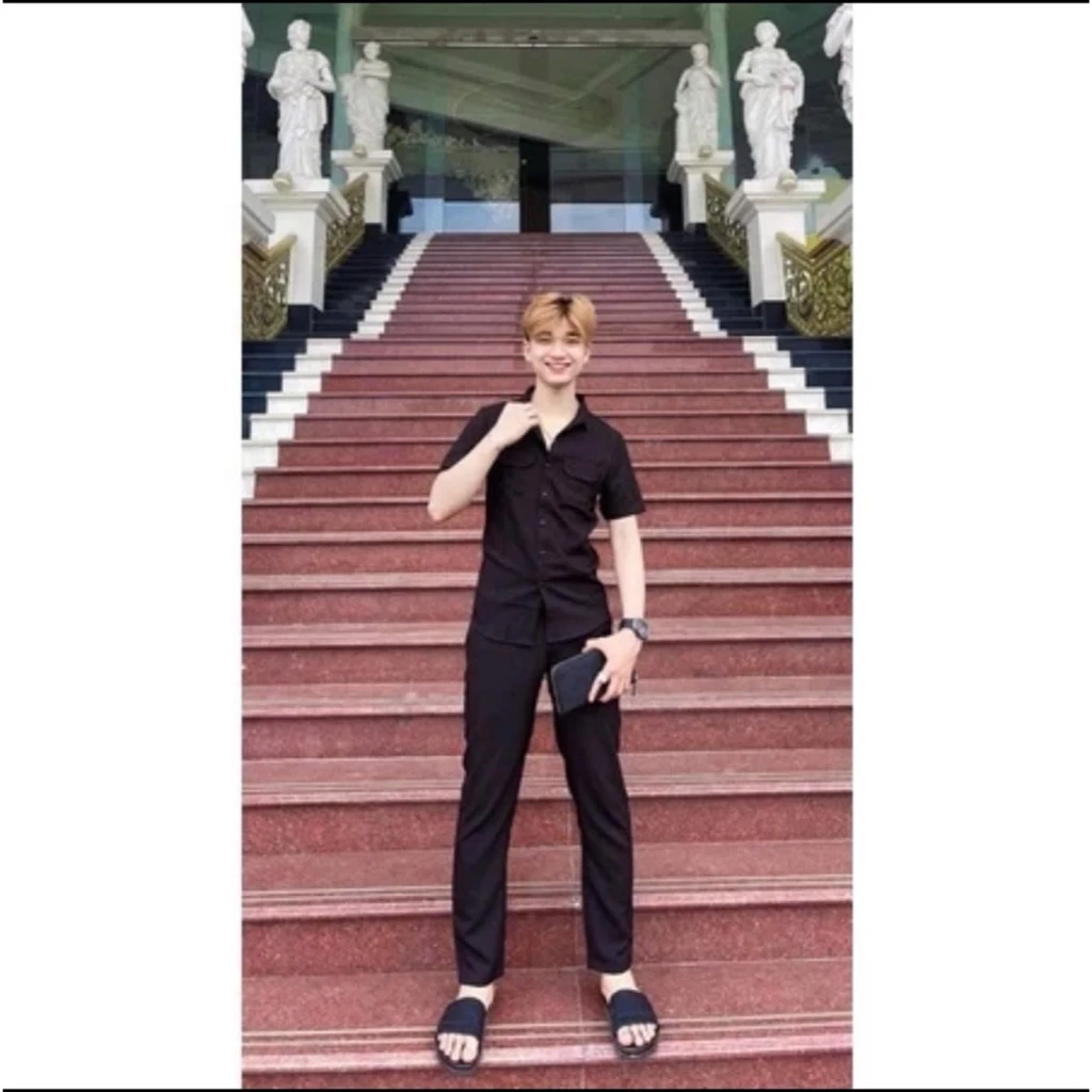 Bộ Quần Aó Sơ Mi Cộc Tay Nam Cổ Bẻ Chất Đũi Thái Dày Mát Thời Trang Trẻ Trung ,Năng Động Tôn Dáng