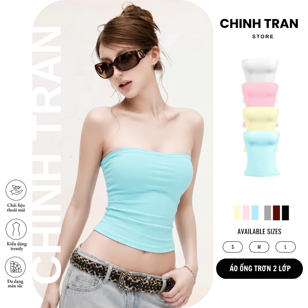 Áo Ống Trơn Basic Ôm Body Nhiều Màu Chất Liệu Cotton Mỏng Mát - Chinh Trần Store