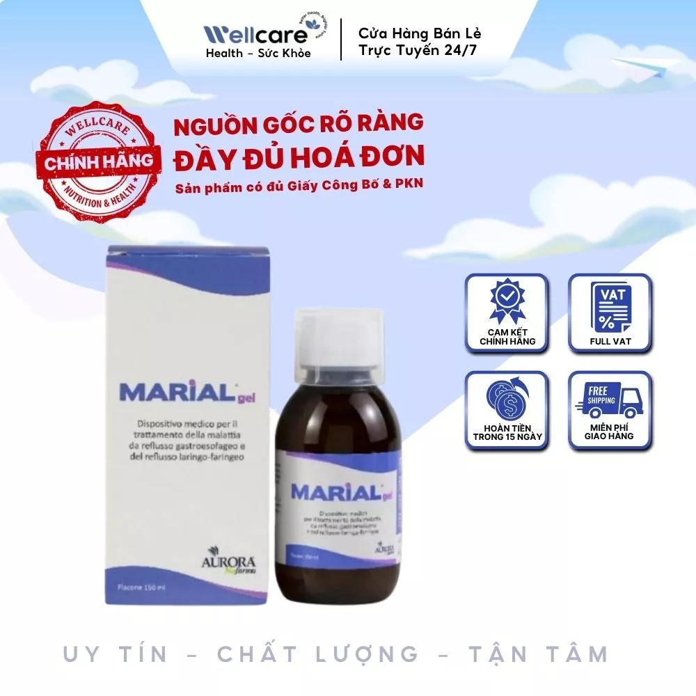[✨CHÍNH HÃNG] Marial Gel Giảm Trào Ngược Dạng Lọ - Lọ 150ml - Hỗ Trợ Giảm Trào Ngược Dạ Dày, Thực Quản