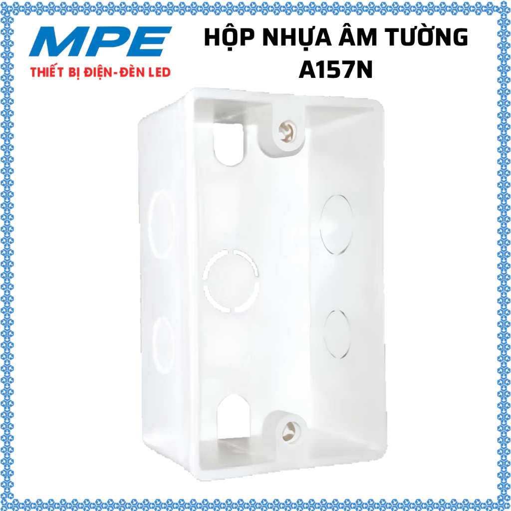 Hộp nhựa âm tường đơn Kích Thước 105x65x40mm mã A157N MPE