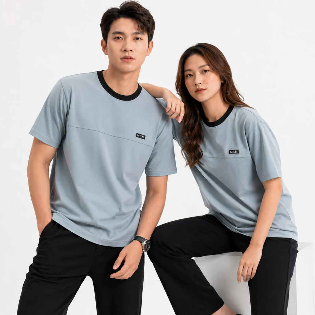 Áo Thun Cổ Tròn Tay Ngắn FAGU Vải 100% Cotton Dày Dặn Co Giãn 4 Chiều Form Regular Shirt
