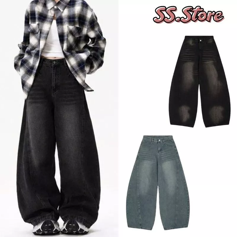 Quần Jeans Ống Cong Form Rộng Thụng SS Store Wash Nhiều Màu Cực Tôn Dáng – VER1