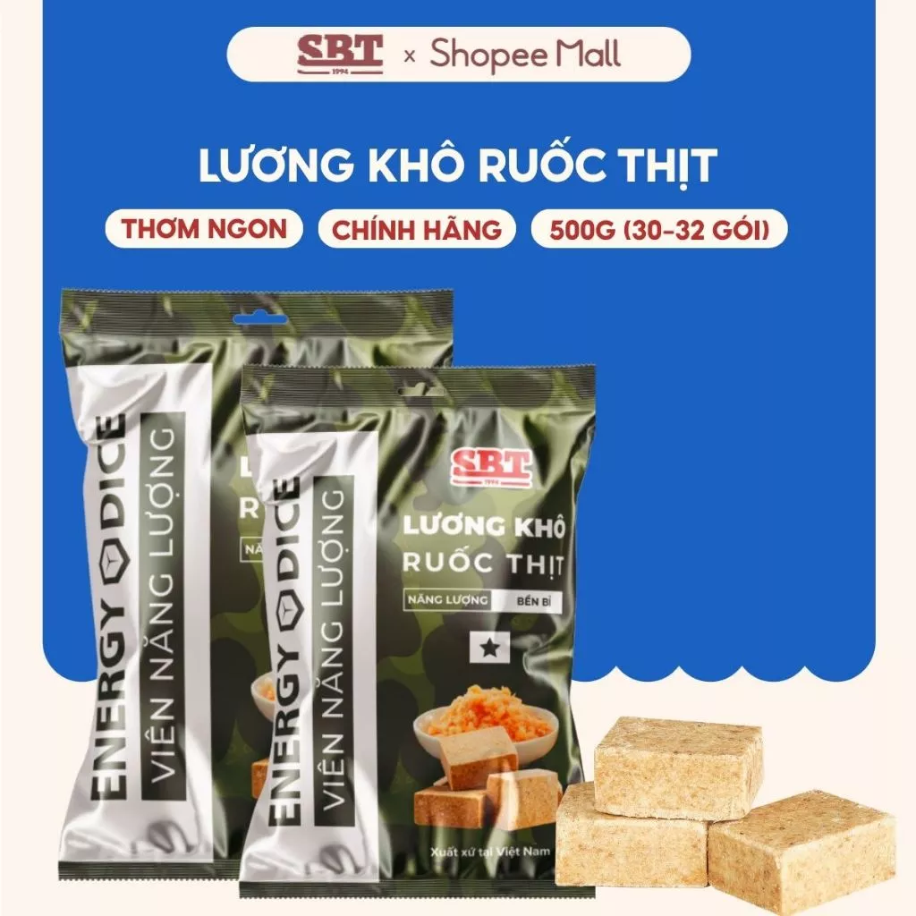 Lương Khô SBT Vị Ruốc Thịt Loại 500g Bổ Sung Dinh Dưỡng - Thanh Năng Lượng Bánh Kẹo SBT