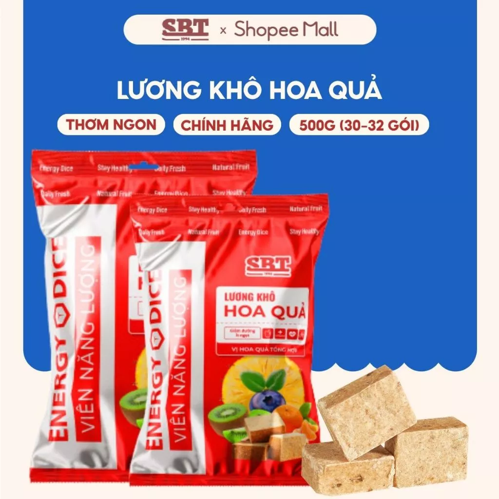 Lương Khô SBT Hoa Quả Tổng Hợp Loại 500g Thơm Ngon Bổ Dưỡng - Lương Khô Chính Hãng SBT