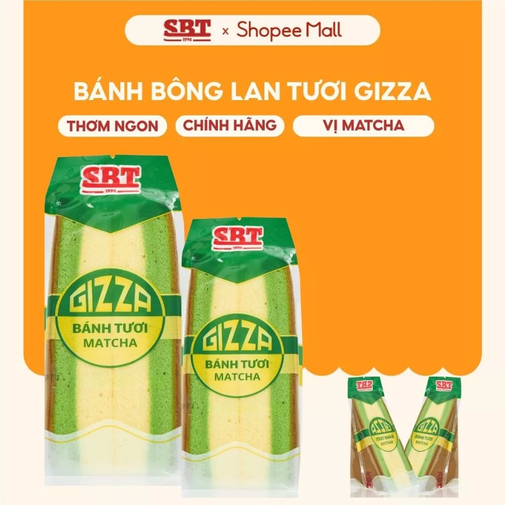 Bánh Bông Lan Tươi GIZZA Tam Giác Vị Matcha Gói 90g Phù Hợp Để Ăn Sáng, Ăn Vặt, Ăn Sáng