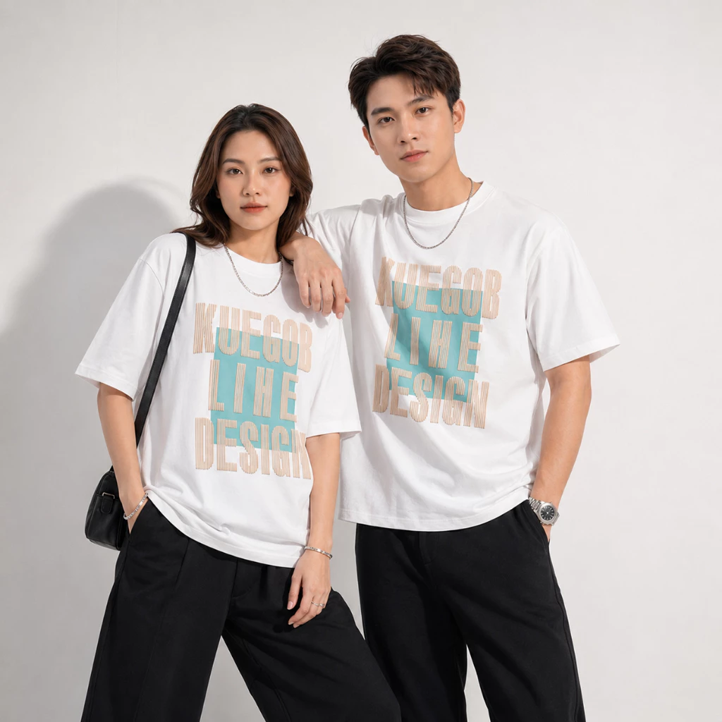 Áo Thun Cổ Tròn Oversize FAGU Tay Ngắn Vải 100% Cotton Dày Dặn Co Giãn 4 Chiều Form Regular Shirt