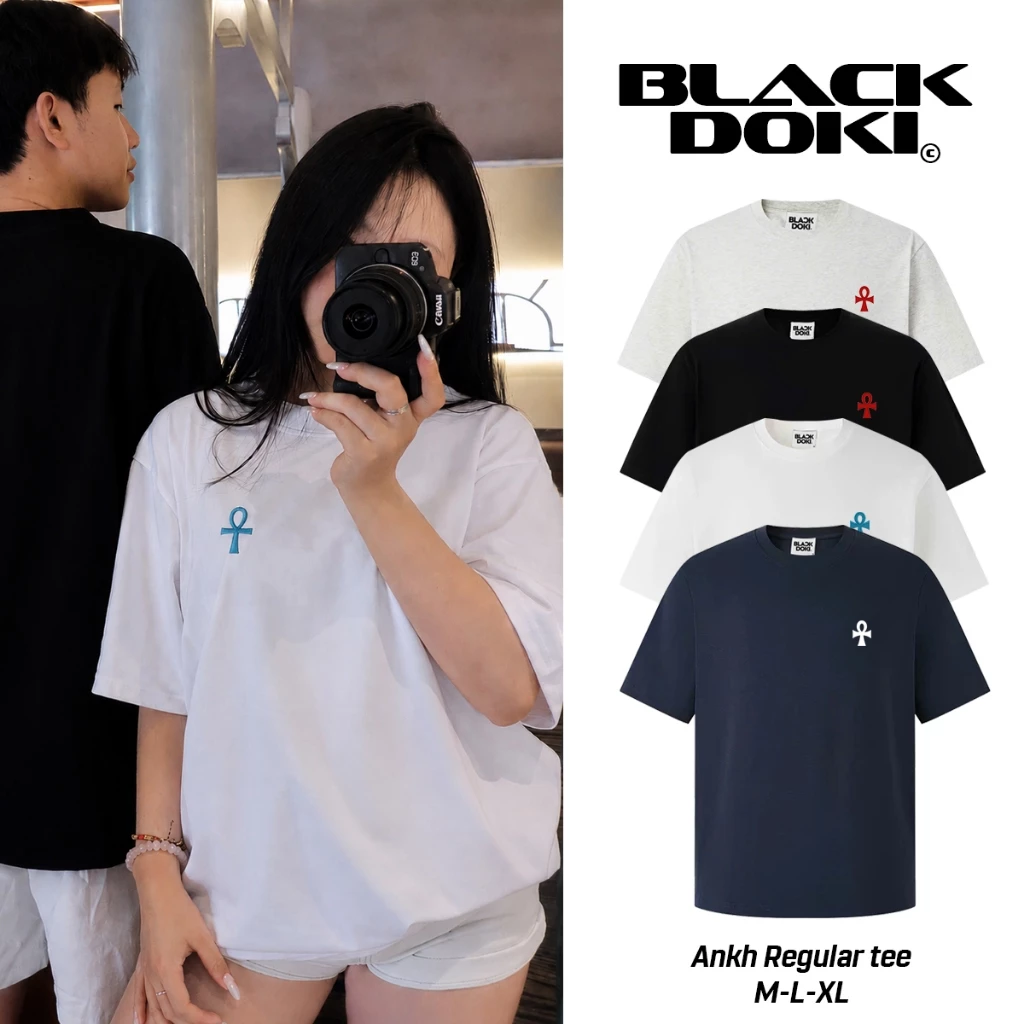 Áo thun BLACKDOKI-ANKH , áo phông regular form regular nam nữ cotton 100% 2c cá tính hiện đại