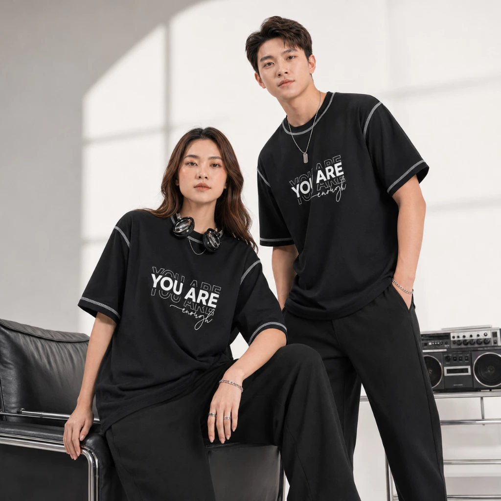 Áo Thun Cổ Tròn Tay Ngắn FAGU Vải 100% Cotton Dày Dặn Co Giãn 4 Chiều Form Regular Shirt