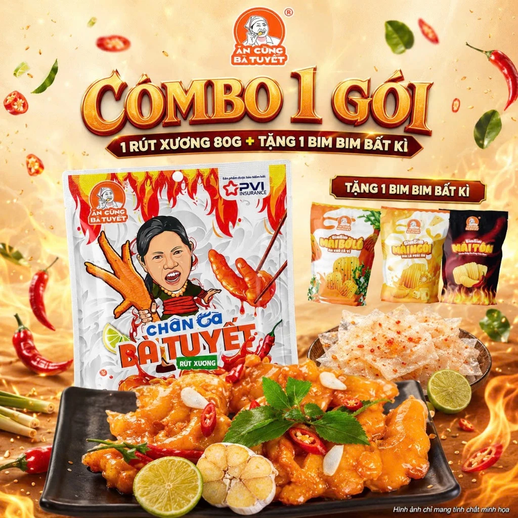 Chân gà khổng lồ 80g - Ăn Cùng Bà Tuyết