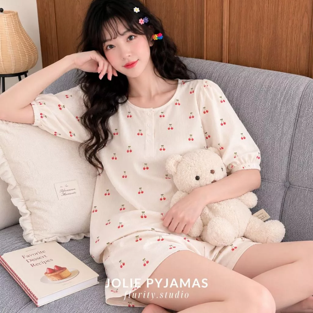 Set Bộ Đồ Ngủ Pijama Jolie Pyjamas Ngắn Thiết Kế Cao Cấp Nữ Mặc Tại Nhà Mềm Xinh Xắn Dễ Thương Gợi Cảm Flurity BNTLDN144
