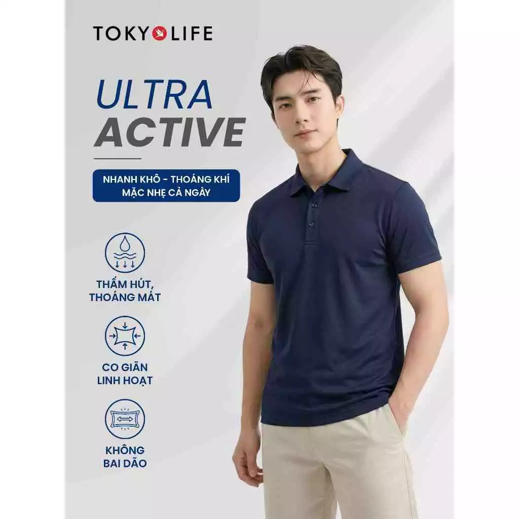 Áo Polo Thể Thao Ultra Active Siêu Thoáng Mát Thấm Hút Vượt Trội 40000970 - TOKYOLIFE