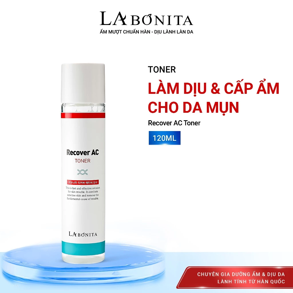 Toner Làm Dịu Da Và Cấp Ẩm Dành Cho Da Mụn La Bonita Recover AC Toner 120ml