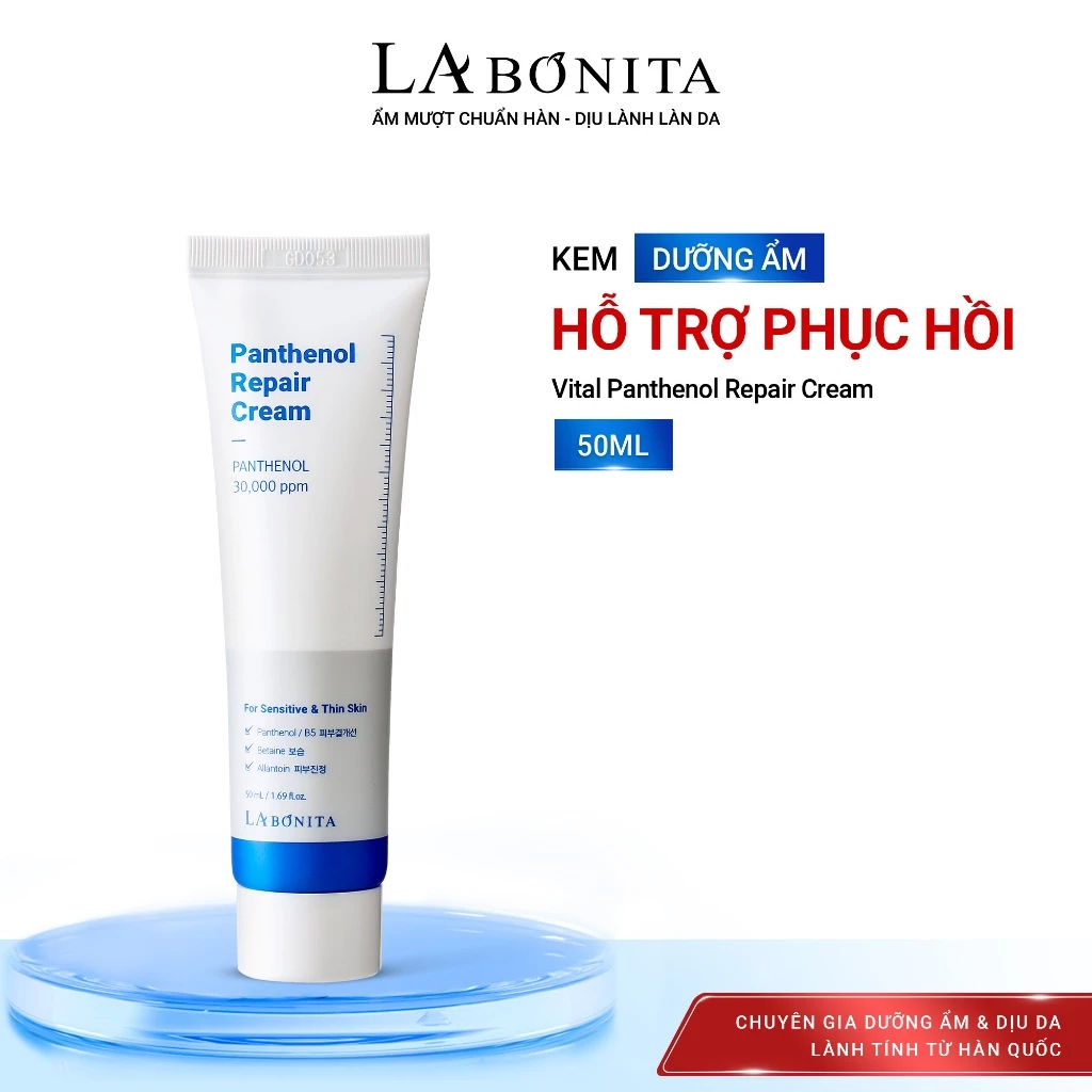 [Live] Kem Dưỡng Phục Hồi Vital Panthenol Repair Cream La Bonita 50ml