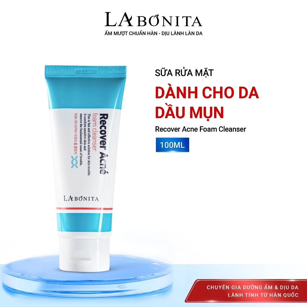 Sữa Rửa Mặt Dành Cho Da Dầu Mụn La Bonita Recover Acne Foam Cleanser 100ml