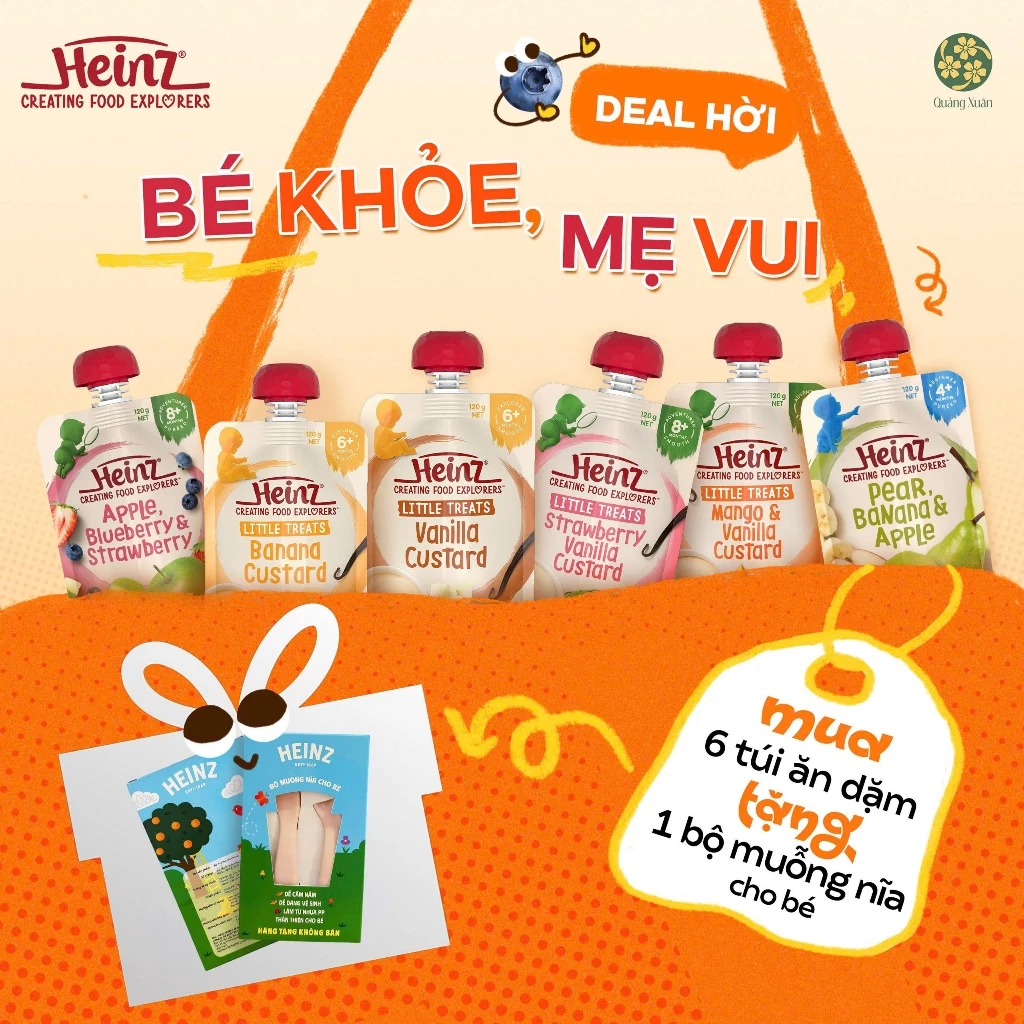 [HSD: 03/2027] Váng sữa Heinz - Trái cây nghiền Heinz 120g