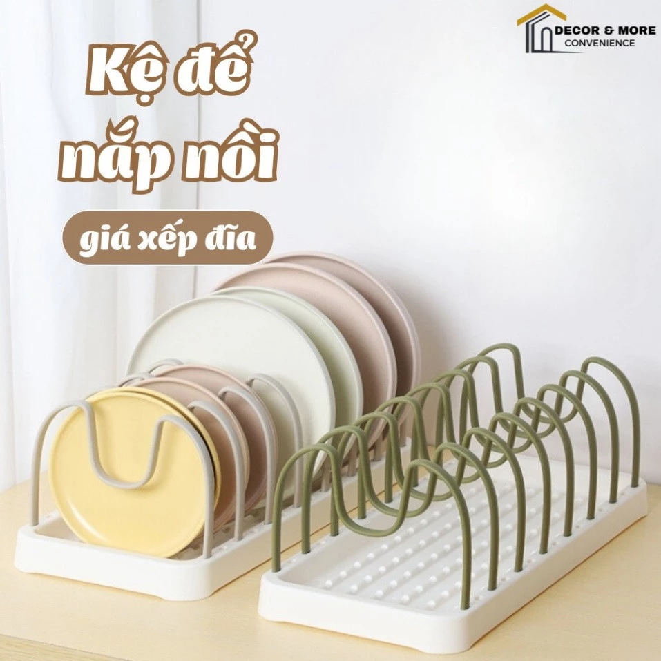 ,Kệ để nắp vung nồi Việt Nhật, kệ bếp đa năng điều chỉnh được khoảng cách, giá úp đĩa chảo tiện lợi 5252