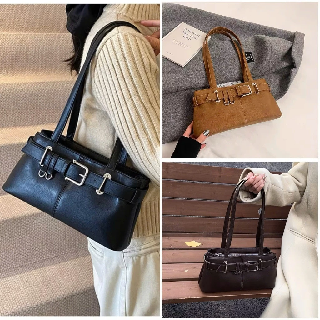 Túi xách nữ phối Belt size 30 da mềm cao cấp khoá đai kim loại thời trang thanh lịch 6502#