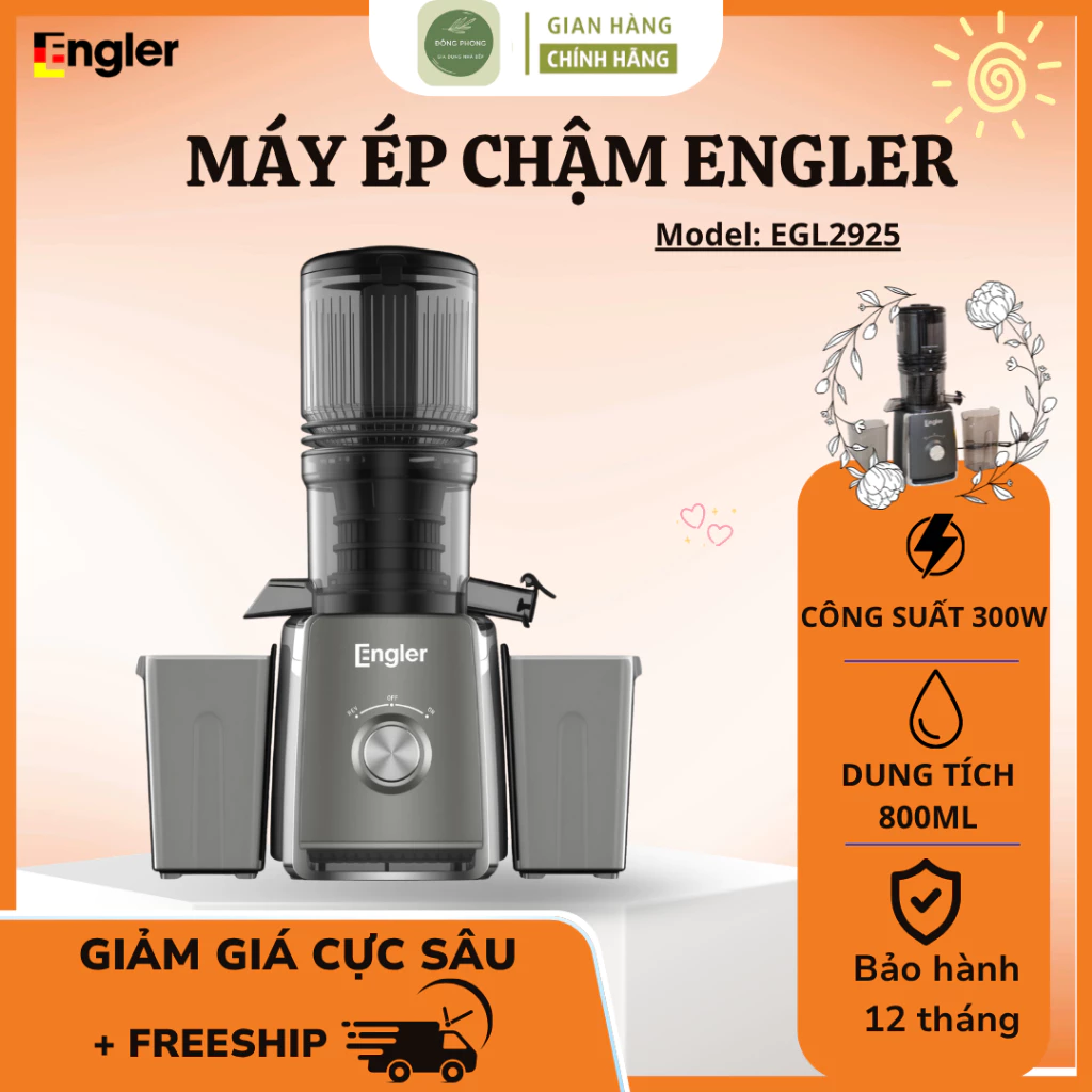 Máy Ép Chậm ENGLER EGL2925 Công Suất 250W, Chống Nhỏ Giọt Tiện Lợi Khi Sử Dụng - Đông Phong