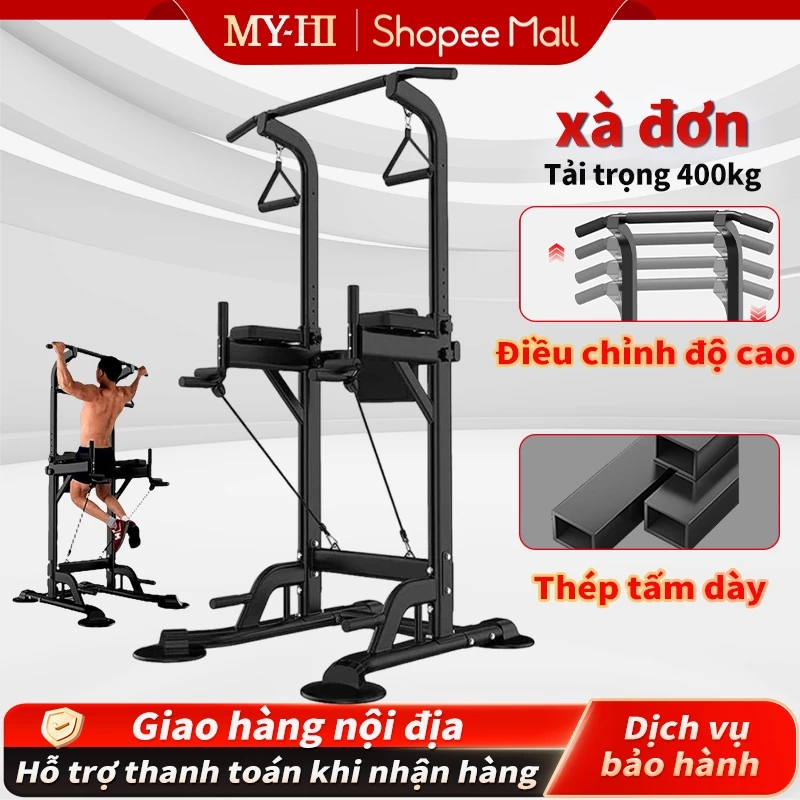 Xà đơn xà kép đa năng,Chiều cao có thể điều chỉnh,Giàn tập Gym đa năng tại nhà,Thép dày,Chịu tải 400kg