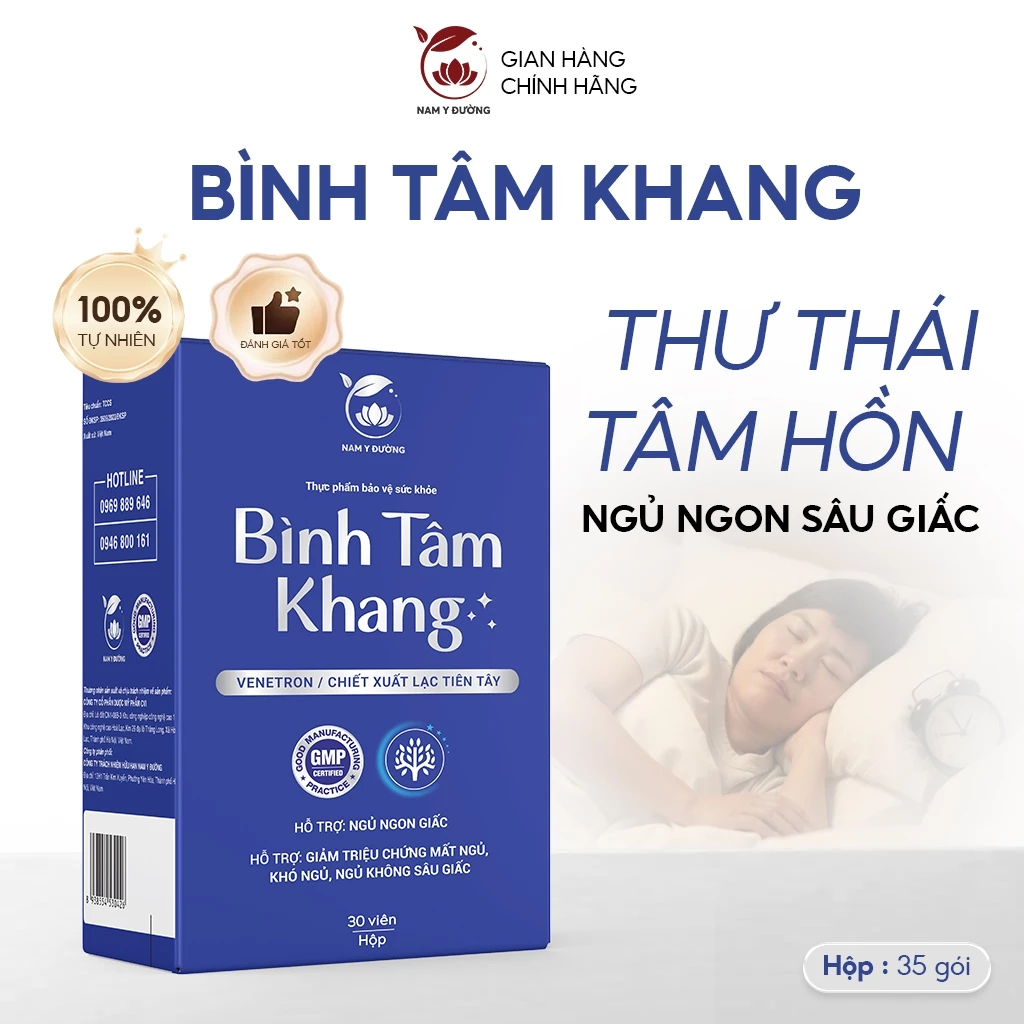 Nam Y Đường - Bình Tâm Khang - Cải Thiện Giấc Ngủ, Hỗ Trợ Khí Huyết Lưu Thông