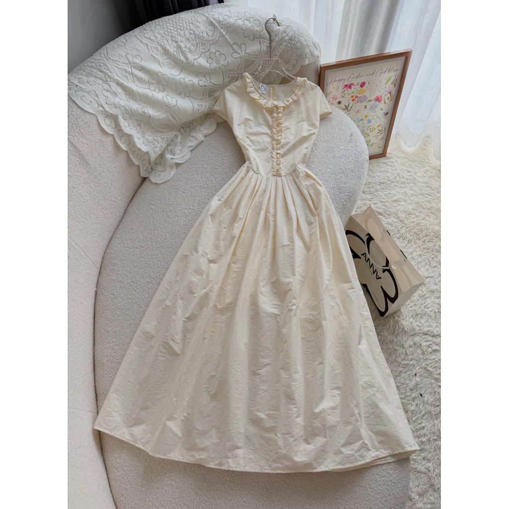Đầm Kiểu Nữ Dáng Dài Kem Bèo ANNA - Jency Dress