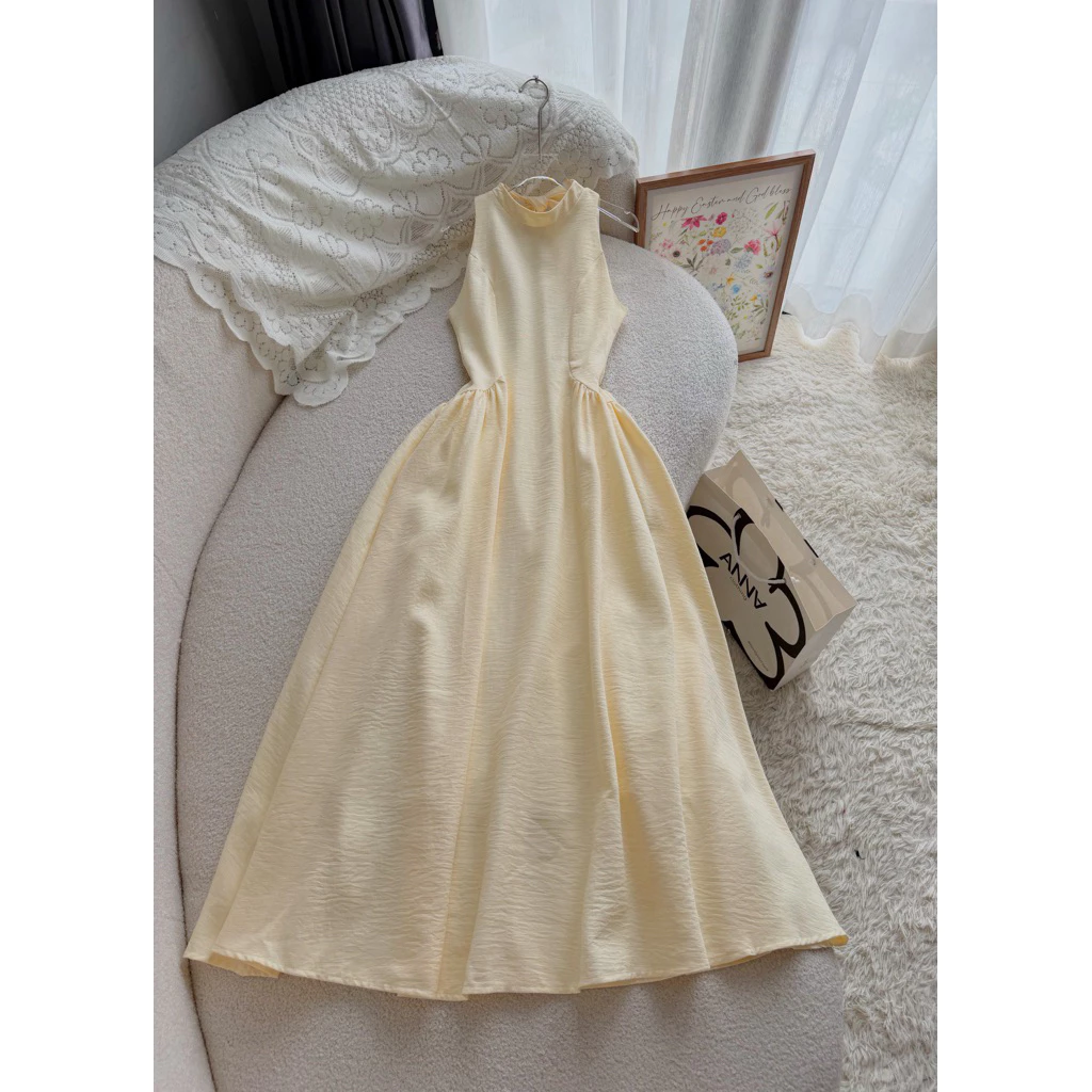 Đầm Kiểu Nữ Dáng Dài Buộc Nơ Lưng ANNA - Nuggy Dress