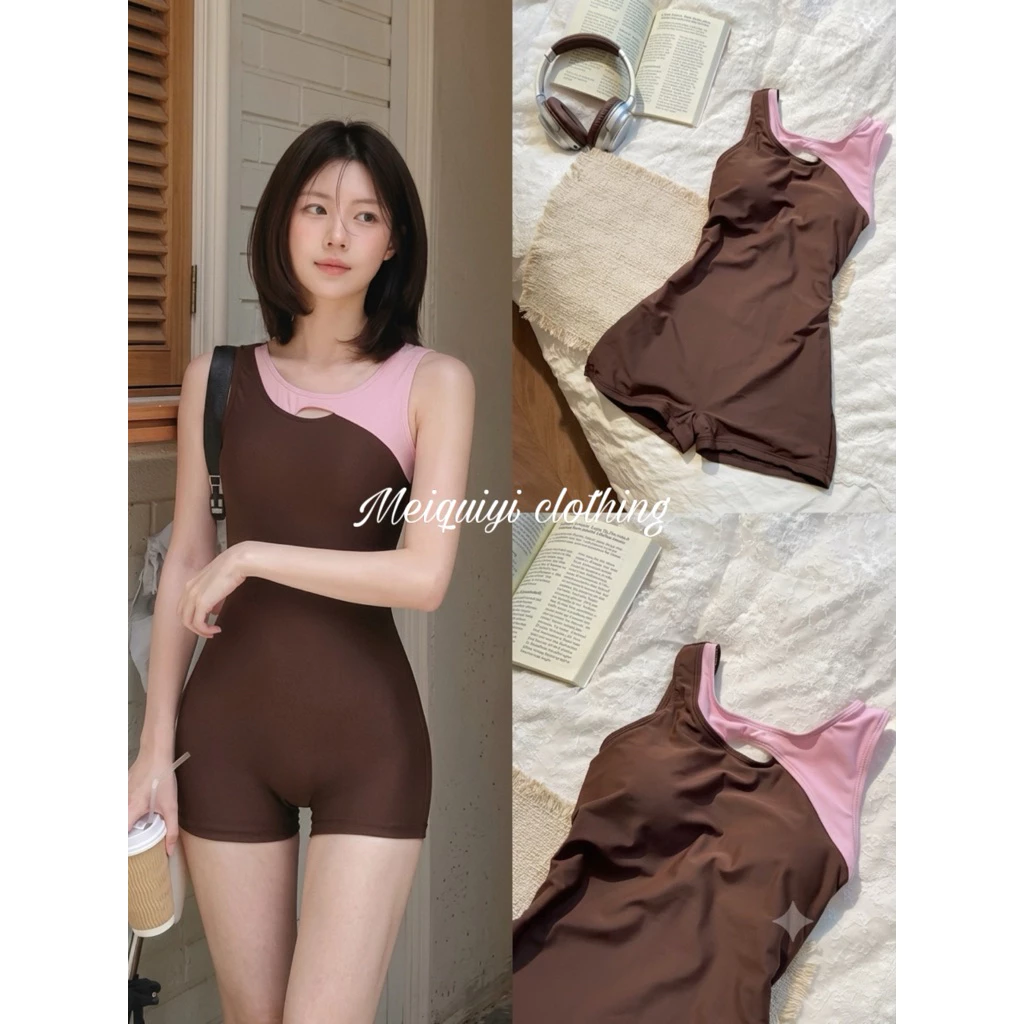 𝓜𝓮𝓲𝓺𝓾𝓲𝔂𝓲🥝Bộ đồ liền thân một mảnh cho nữ, thiết kế ôm sát phong cách thể thao năng động, đạp xe, bơi lội