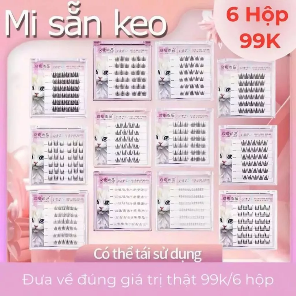 Mi Giả Meijieshangpin Tự Dính Không Cần Keo, Form Mi Mỏng Nhẹ Cho Mắt To Tròn