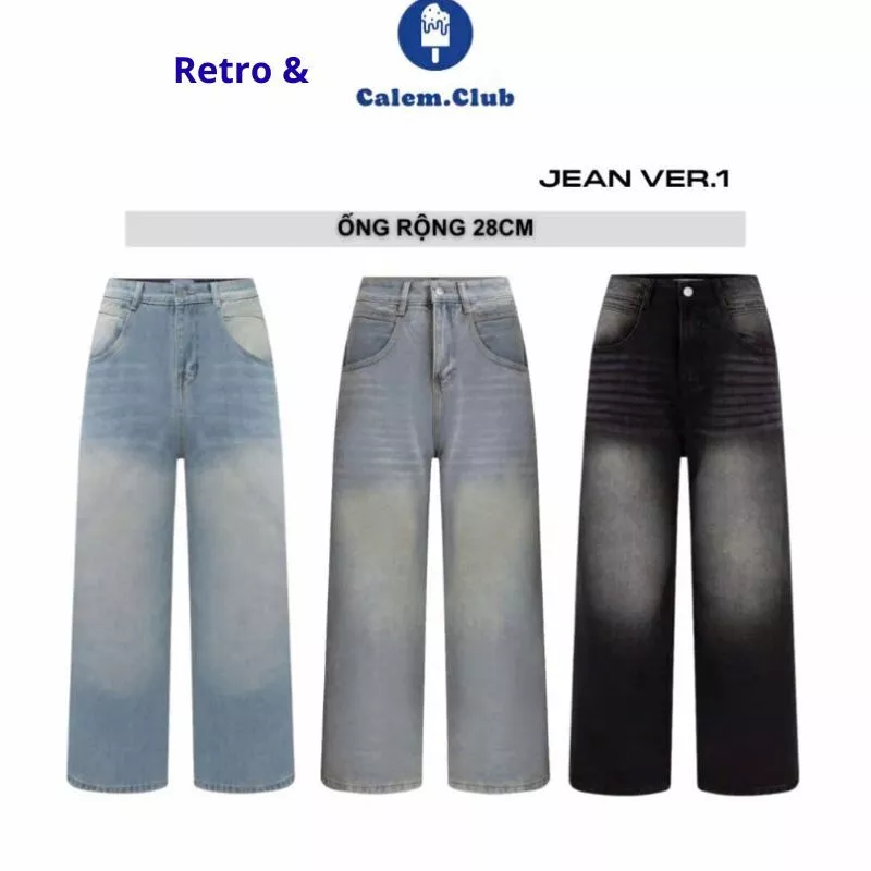 Quần Jeans Ống Suông Ver 1 Calem.Club  nhiều màu tôn dáng form unisex nam nữ