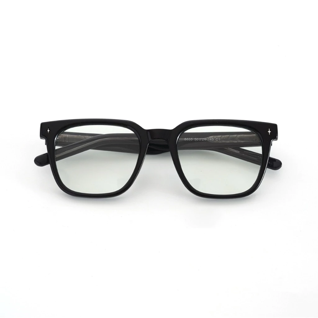 Kính giả cận, Gọng kính cận vuông lõi thép cao cấp nam nữ basic Jolie eyewear 86350