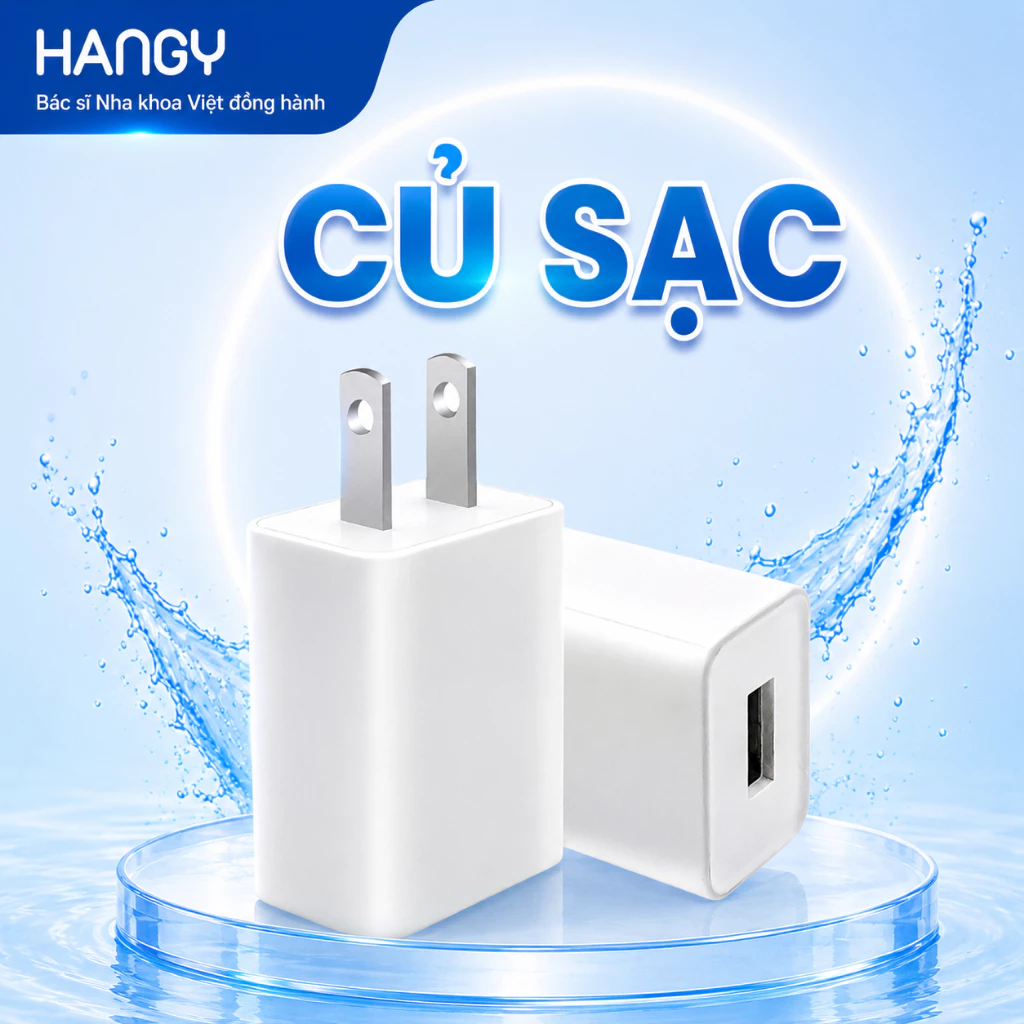 Củ sạc máy tăm nước chính hãng HANGY