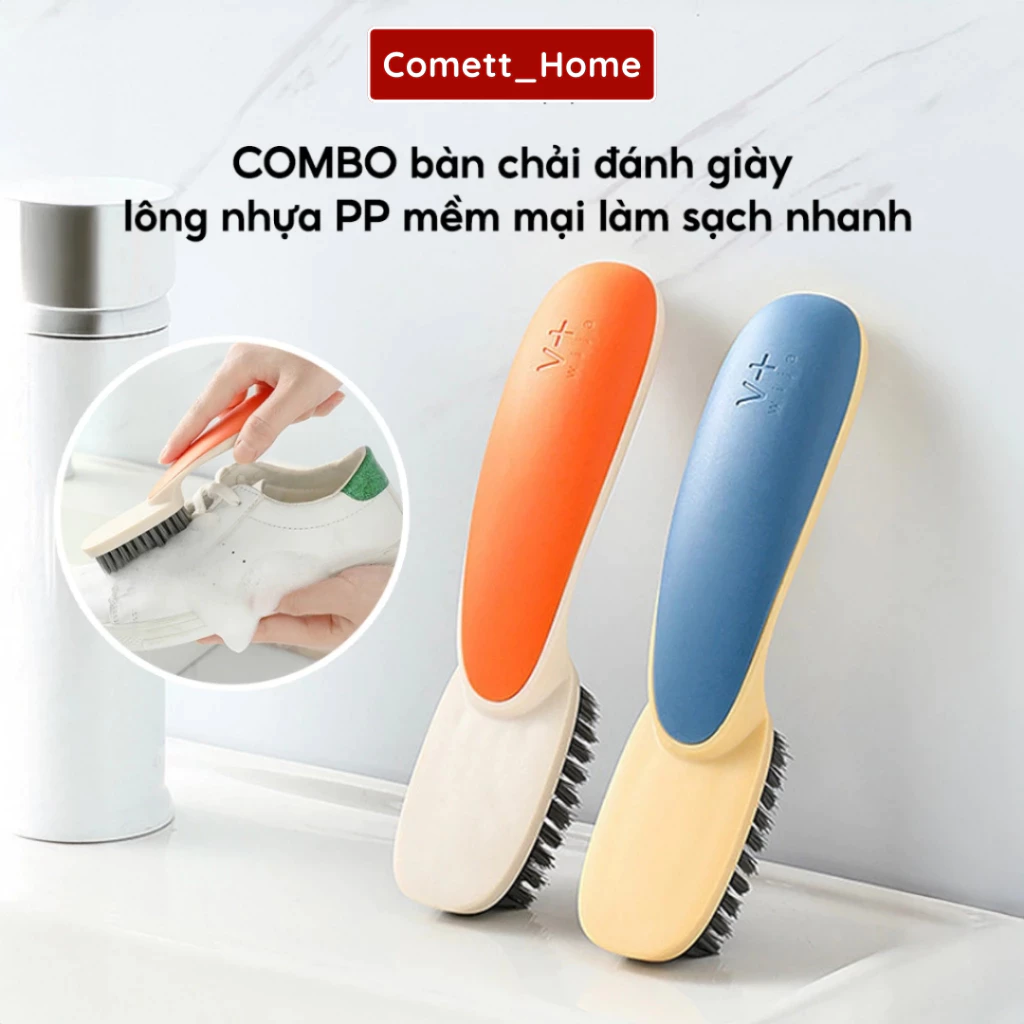 Bàn Chải Đánh Giày Dép Mini -  Bàn Chải Vệ Sinh Đa Năng Lông Nhựa PP Đa Năng Cầm Tay Chắc Chắn Lông Mềm Mại