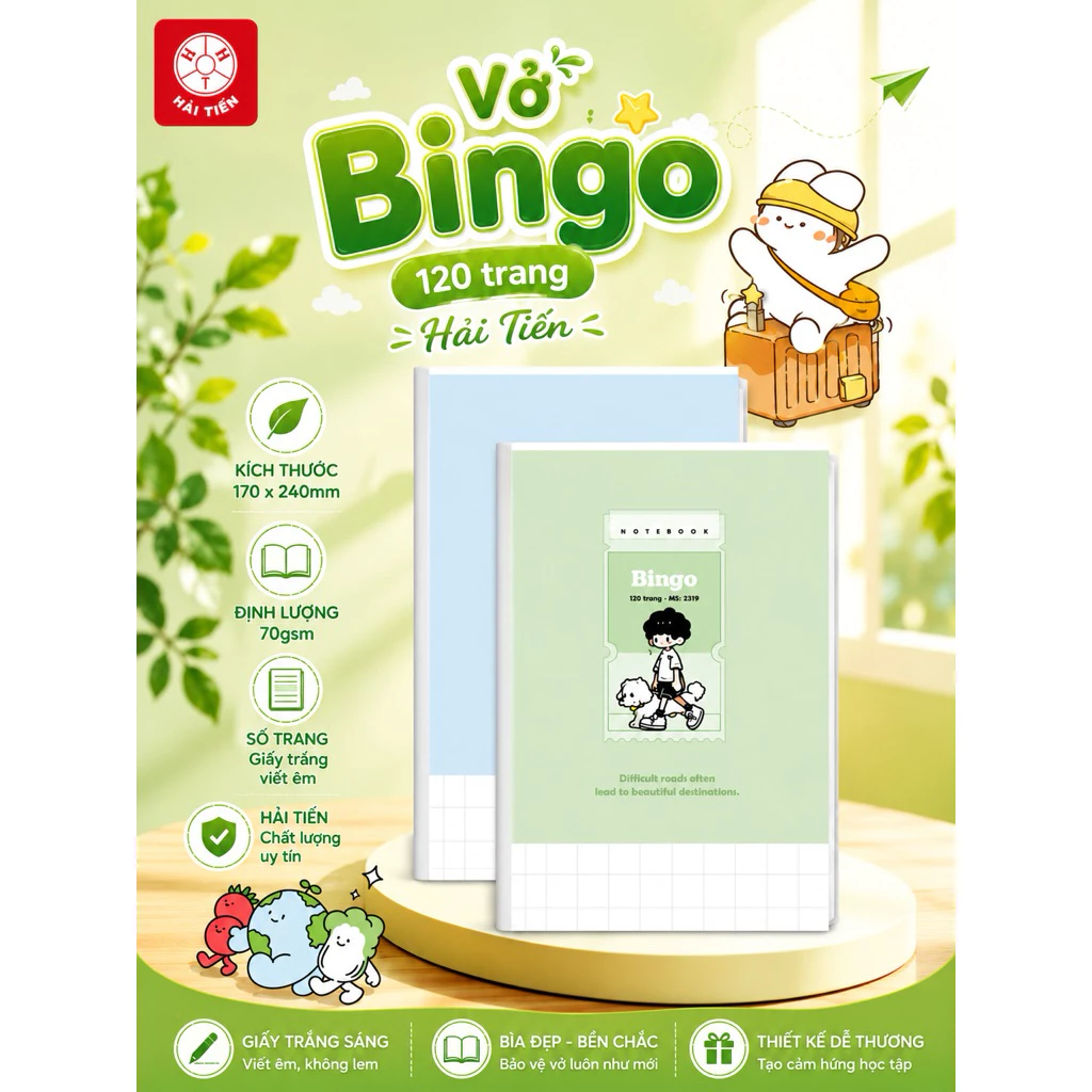SỈ 10 TẬP VỞ THẾP 120 TRANG KẺ NGANG HẢI TIẾN