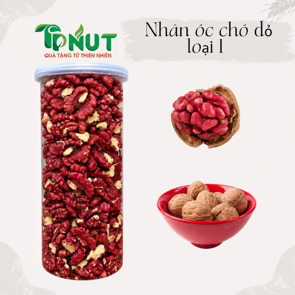 500gram hoặc 250gram Quả óc chó đỏ sấy nguyên vị loại 1 TPNUT