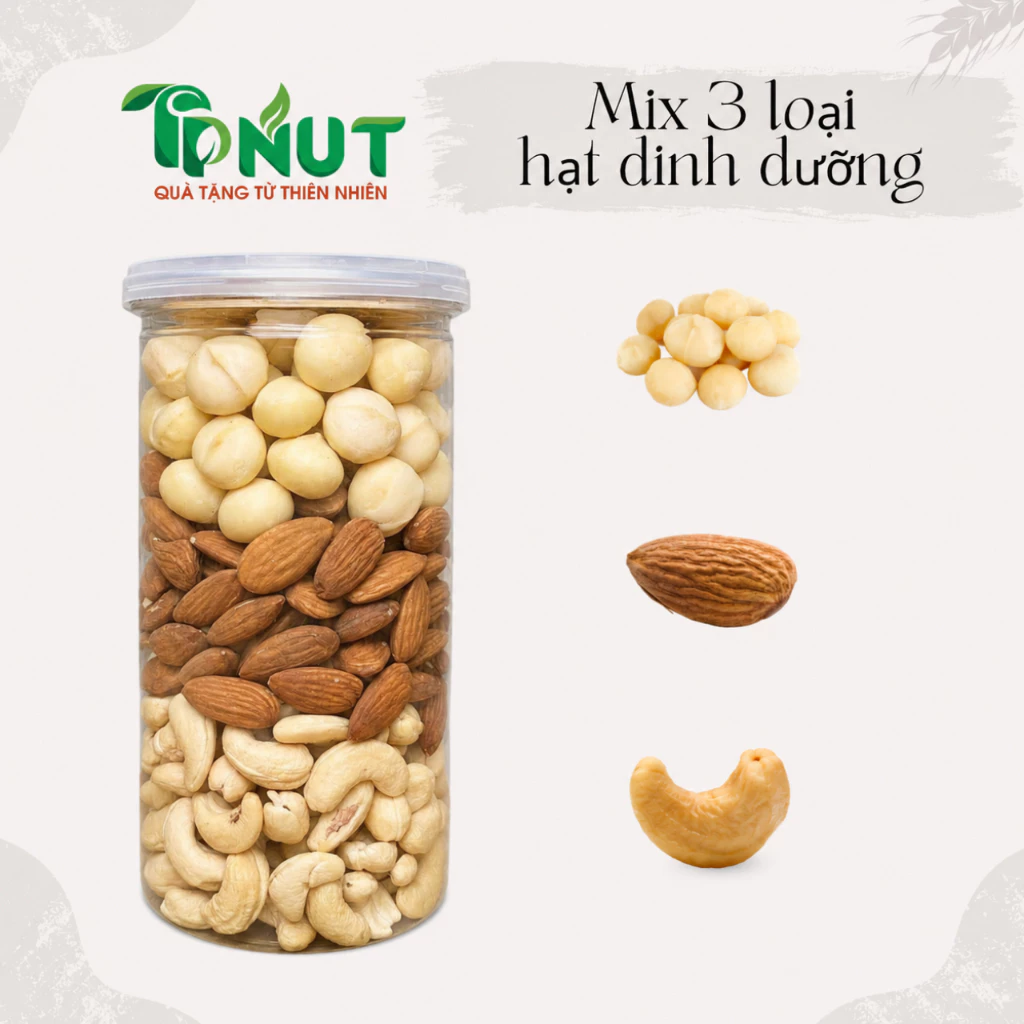 500 Hạt dinh dưỡng mix 3 loại hạt cao cấp TPNut