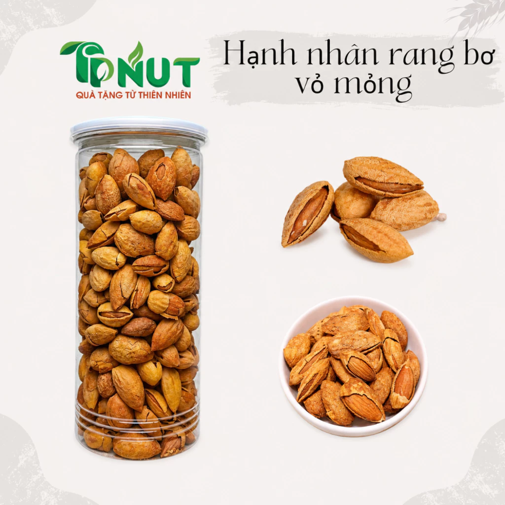 500g hoặc 250g Hạnh nhân rang bơ vỏ mỏng loại 1 TPNUT