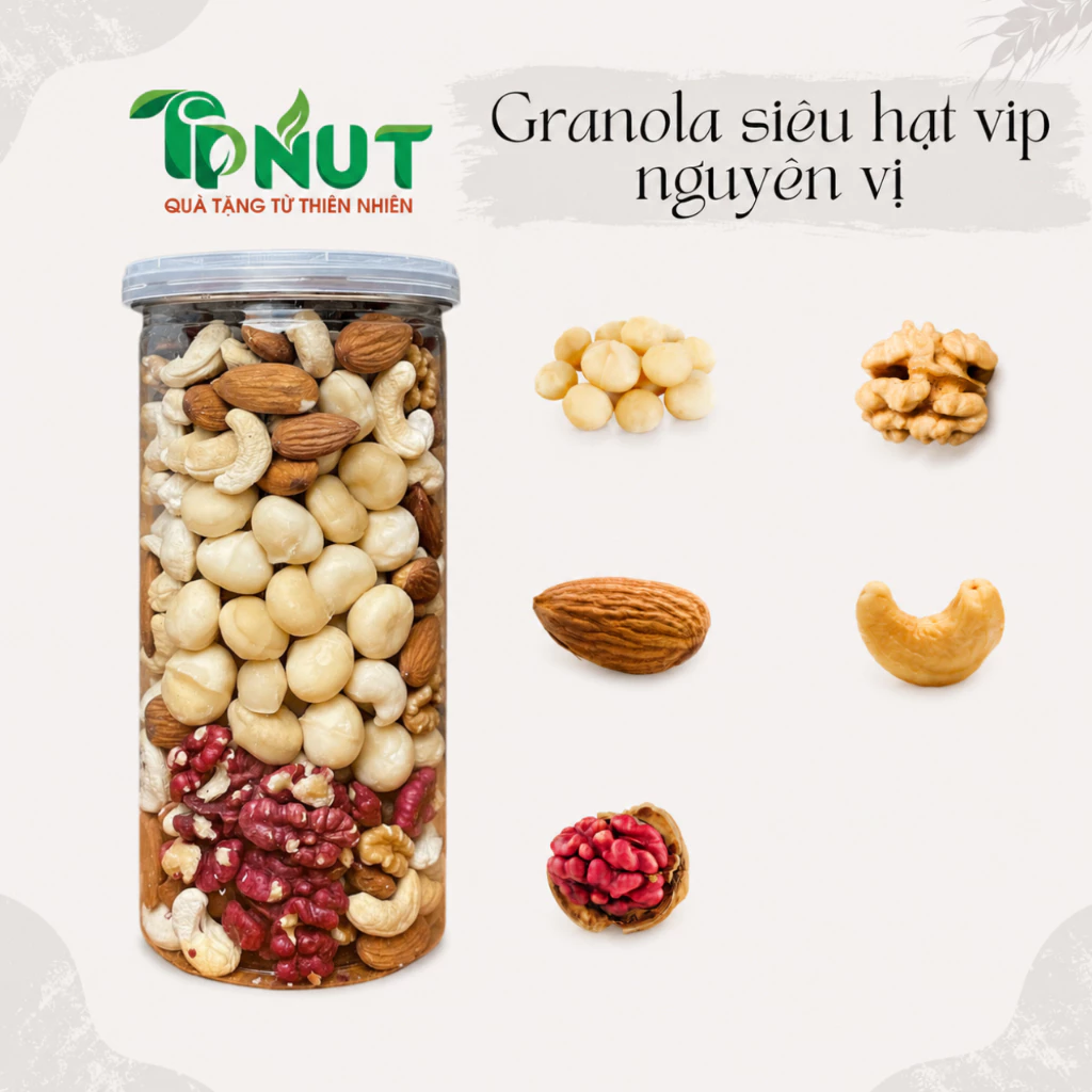 500gram Granola siêu hạt TPNut có loại không yến mạch