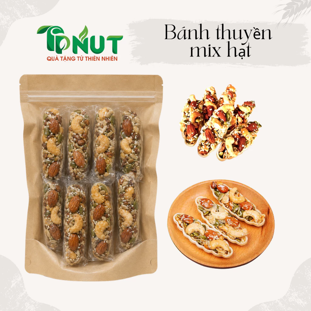 500g hoặc 250g Bánh thuyền mix hạt dinh dưỡng cao cấp