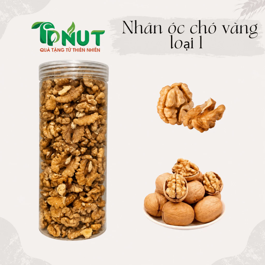500g hoặc 250g Quả óc chó vàng sấy nguyên vị loại 1 TPNUT