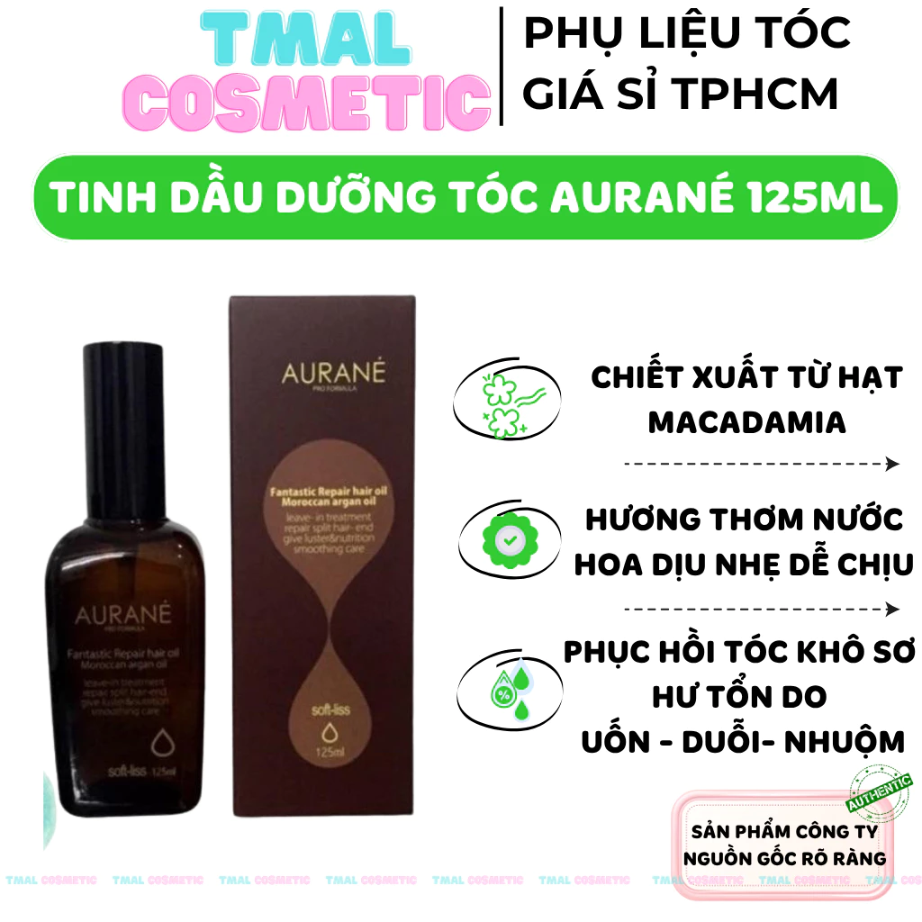 Tinh dầu serum dưỡng bóng phục hồi tóc Aurane Soft liss 125ml phục hồi tóc  khô xơ hư tổn giữ màu bóng mượt..