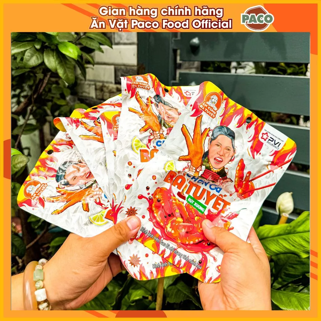 [MỚI]  Chân gà rút xương khổng lồ chân gà bà tuyết vị tê cay 80g- ĂN CÙNG BÀ TUYẾT