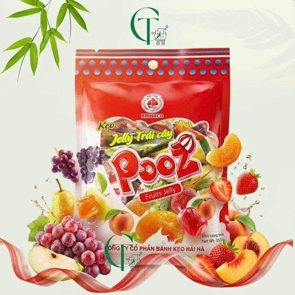 Kẹo dẻo Jelly trái cây POOZ Hải Hà gói 350g