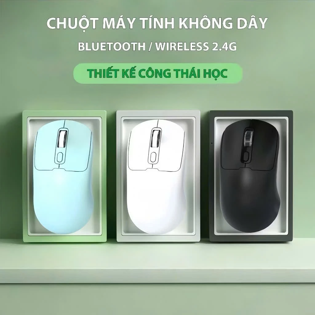 Chuột không dây Silent GPW M281 2 chế độ kết nối | 2,4ghz bluetooth pin sạc