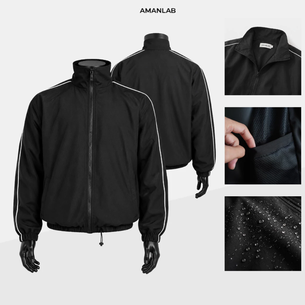Áo khoác 2 lớp AMANLAB vải dù cao cấp Maxrid Jacket Windbreaker
