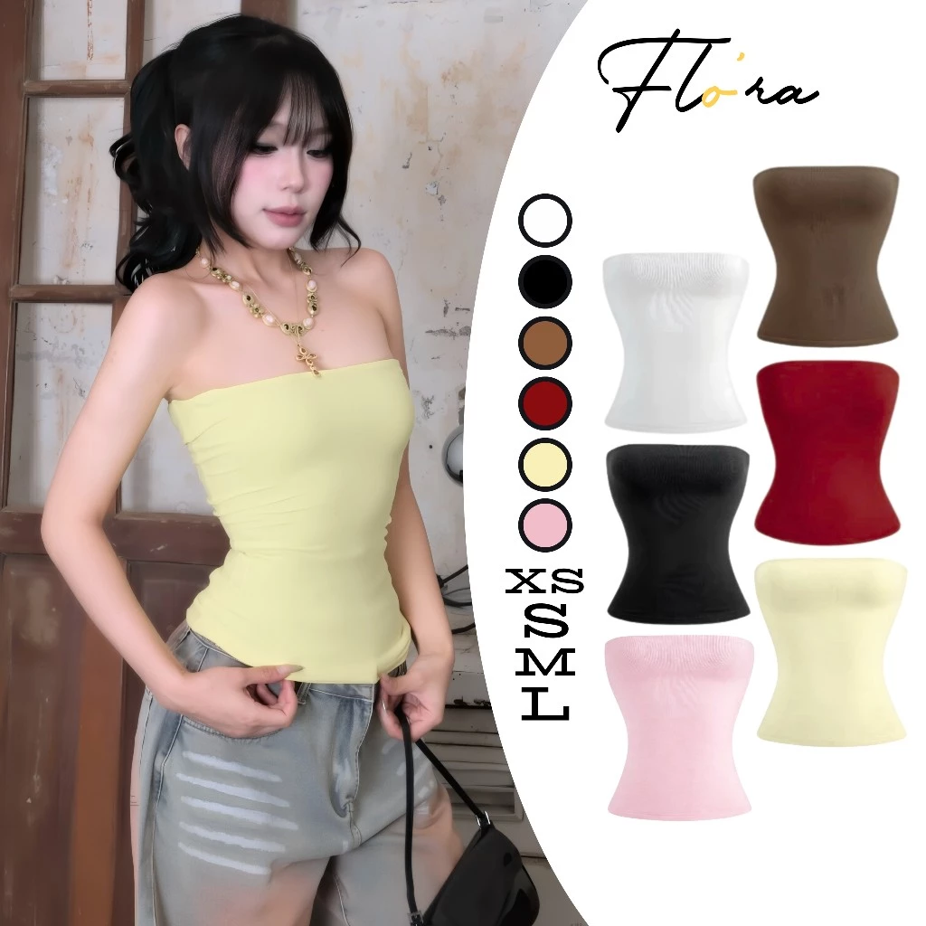[CÓ MÚT/KHÔNG MÚT] Áo ỐNG TUBE SUMER TOP TRƠN Thun Borip Lụa DD12, Áo Quây Nữ Ôm Body Nhiều Màu Flo'ra